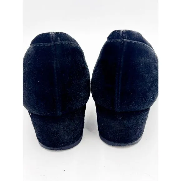 AGL Black Suede Kitten Block Heel Pumps Size 39