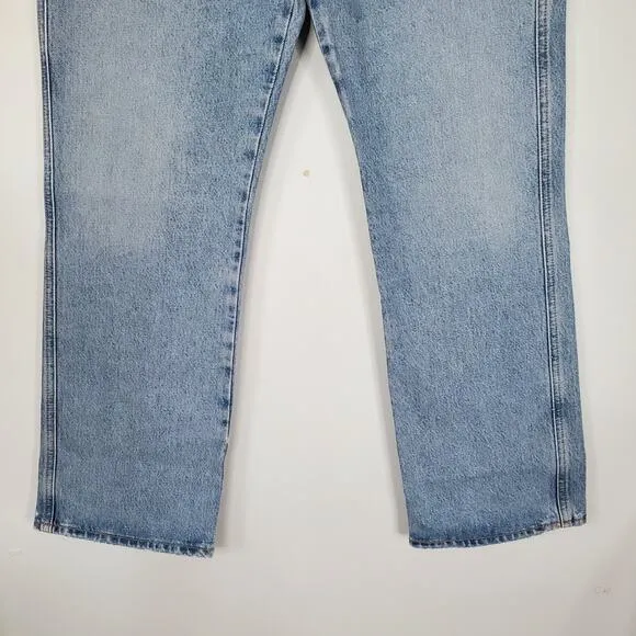 AGOLDE Pinch Waist High Rise Kick Flare Jeans Riptide Blue Organic Denim Size 29
