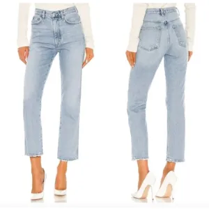 AGOLDE Pinch Waist High Rise Kick Flare Jeans Riptide Blue Organic Denim Size 29
