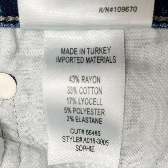 AGOLDE Sophie Crop Jeans Women's Size 27 Raw Hem Slim Jean Claremont Medium Wash