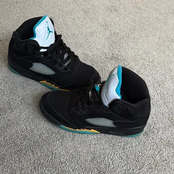 Air Jordan 5 Retro GS Athletic Shoes ‘Aqua’ 440888 047 Size 5.5Y  Kids No Box