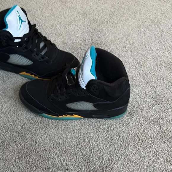 Air Jordan 5 Retro GS Athletic Shoes ‘Aqua’ 440888 047 Size 5.5Y  Kids No Box