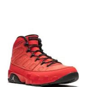 Air Jordan 9 Motorboat Jones Red and Black Athletic Shoes High-Top Design