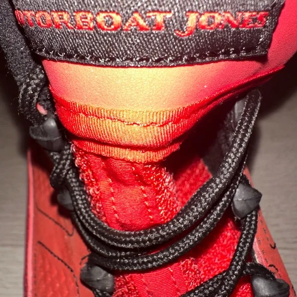 Air Jordan 9 Motorboat Jones Red and Black Athletic Shoes High-Top Design