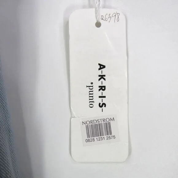 Akris Punto High Waist Chambray Culottes In Bleached Denim SZ 10