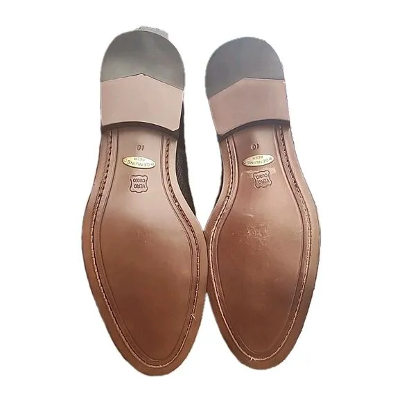 Alan Payne Black Colby Oxfords Genuine Deerskin Leather Lace Up Cap Toe 10.5