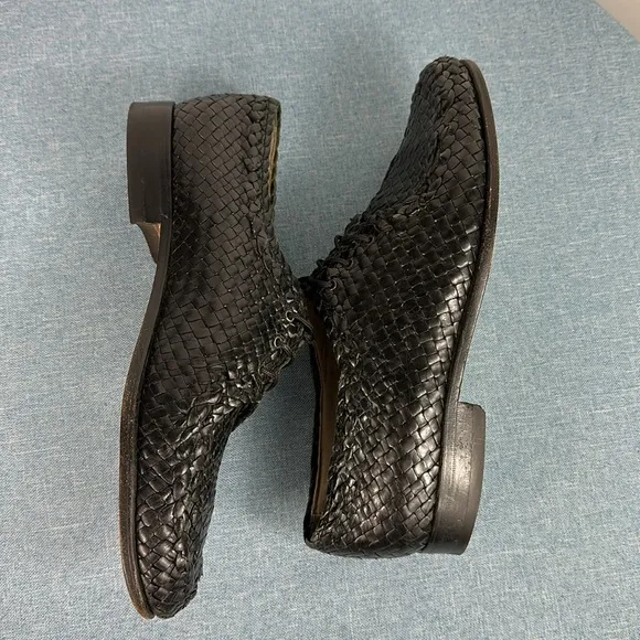 ALDO Brue Black Woven Leather Men's Oxfords Shoes Size 6.5