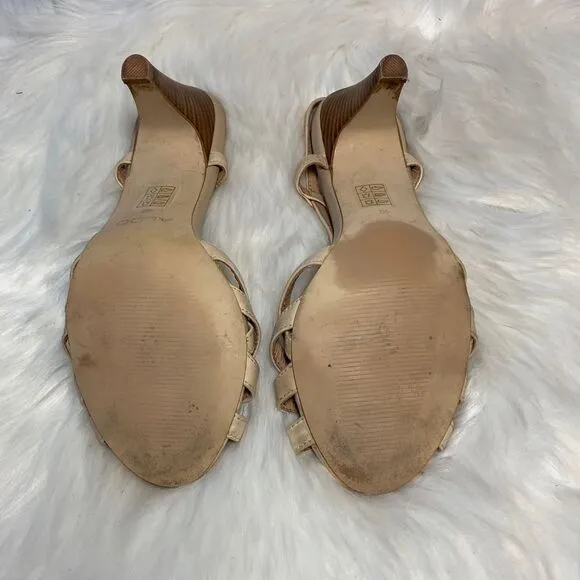Aldo Cream Slingback Sandal Heels Size 40/9