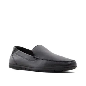 ALDO DEMETRIFLEX WIDE DRIVING LOAFER Black Leather Round Toe Slip On 10