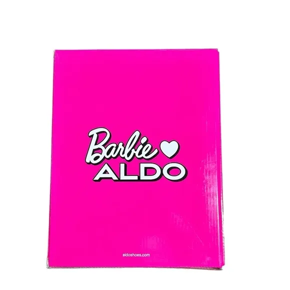 Aldo X Barbie Mule Silver Heels Rhinestone Embellished Rare Collector's In Box 8