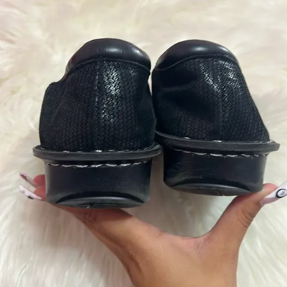 Alegria Black Brenna Claddagh Mules with Decorative Buckle. Size 41 (10.5/11)