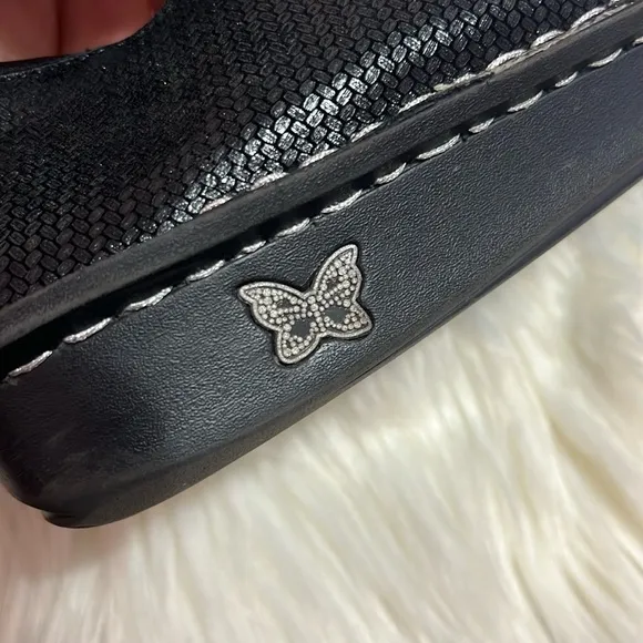 Alegria Black Brenna Claddagh Mules with Decorative Buckle. Size 41 (10.5/11)