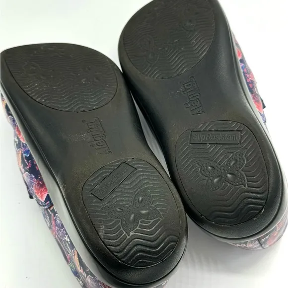 Alegria fairyland mushroom print clogs women’s size 7.5, comfortable nurse shoe