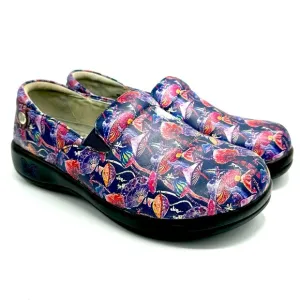 Alegria fairyland mushroom print clogs women’s size 7.5, comfortable nurse shoe