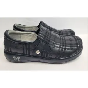 Alegria KARA 597XW Women's Black Plaid  Comfort Slip On Clogs Shoes EU 41 US 9.5