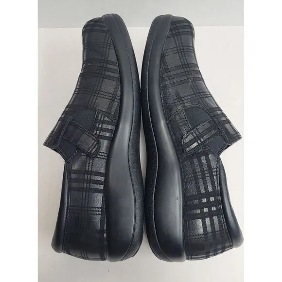 Alegria KARA 597XW Women's Black Plaid  Comfort Slip On Clogs Shoes EU 41 US 9.5