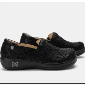 Alegria Keli Black Embossed Paisley Professional Shoe Size EU 40 / US 9.5 / 10