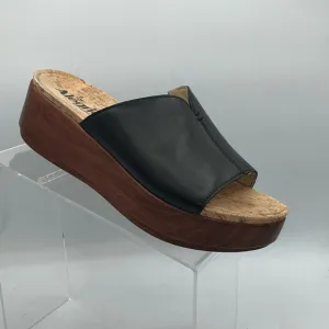 Alegria Triniti  Butter Black EU 39 US 9 Wedge Sandals Slide Slip Resistant