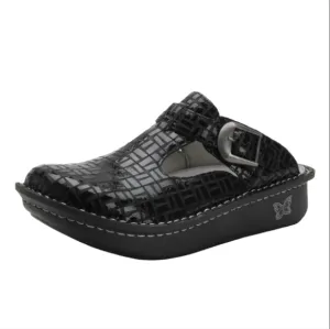 Alegria Women Comfort ALG-701 Leather Snake Clogs Mule shoes sz 37/7-7.5