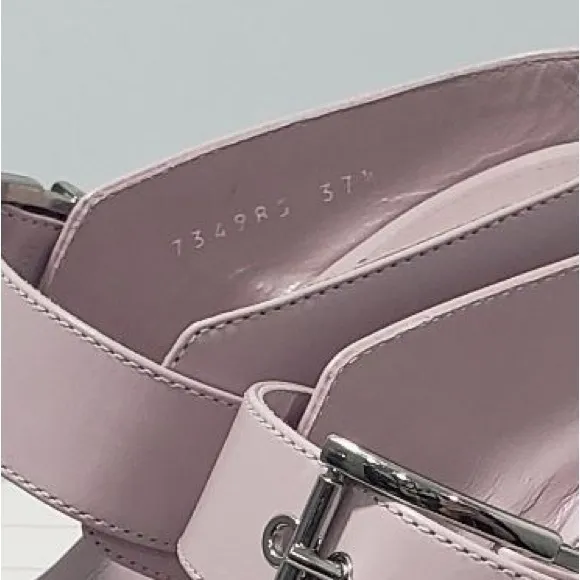 Alexander McQueen 120mm Leather Platform Mules Sandals Pink EU 37.5/US 7.5
