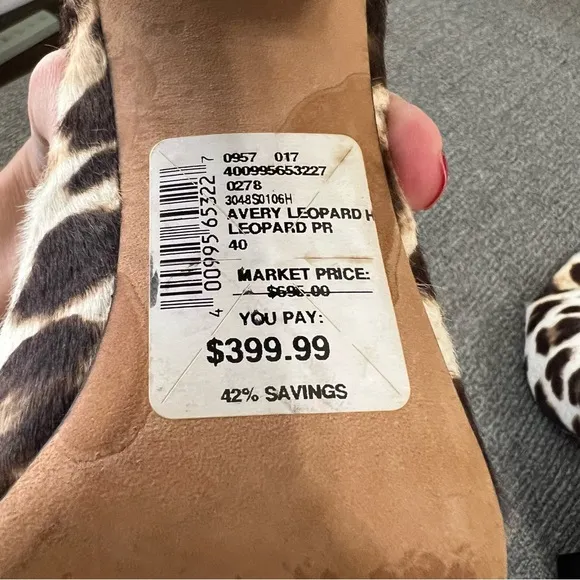 Alexander Wang Avery Leopard Calf Hair Mules size 40
