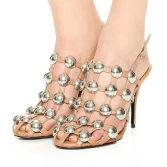 Alexander Wang Bree Studded Runway Sandal Heels 39
