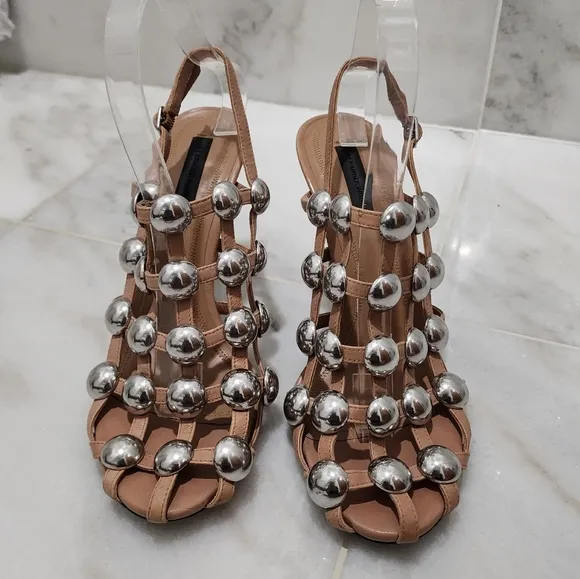 Alexander Wang Bree Studded Runway Sandal Heels 39