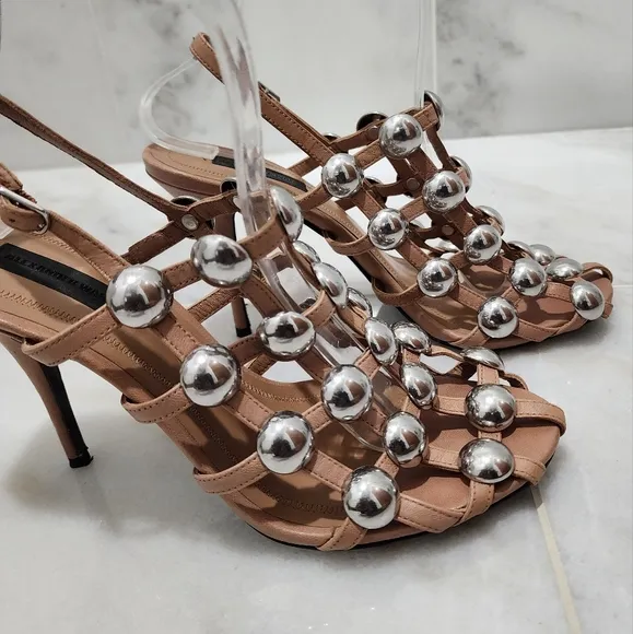 Alexander Wang Bree Studded Runway Sandal Heels 39