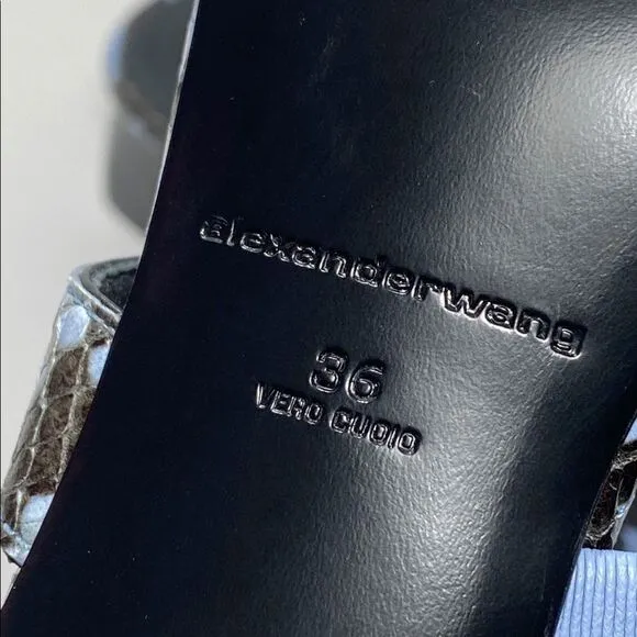 Alexander Wang snakeskin embossed mules size 36