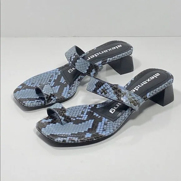 Alexander Wang snakeskin embossed mules size 36