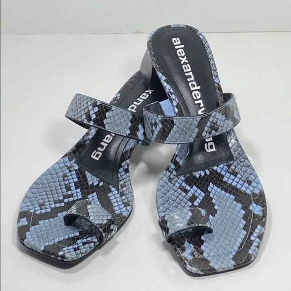 Alexander Wang snakeskin embossed mules size 36