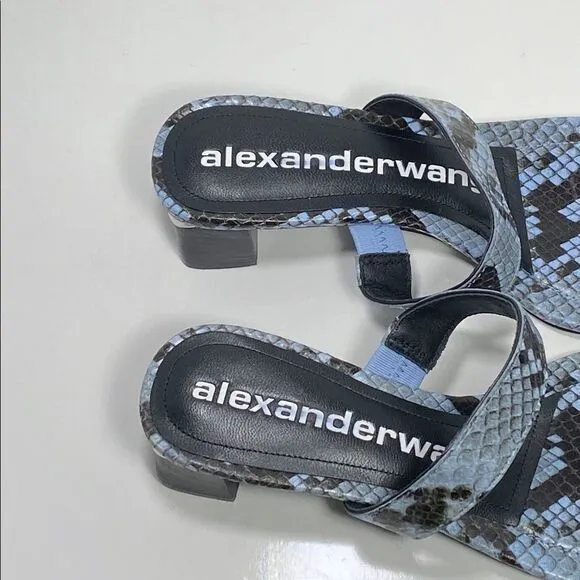 Alexander Wang snakeskin embossed mules size 36