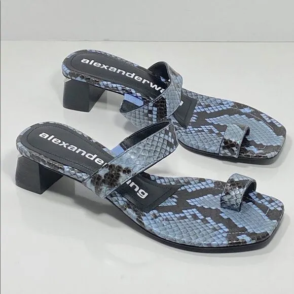 Alexander Wang snakeskin embossed mules size 36