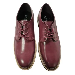 Alfani Men Plain Toe Oxfords Lincoln Size US 10.5M Wine Red Faux Leather