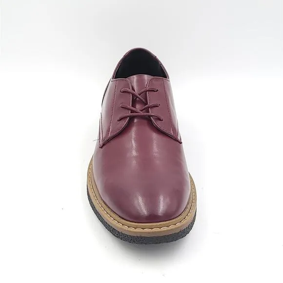 Alfani Men Plain Toe Oxfords Lincoln Size US 10.5M Wine Red Faux Leather
