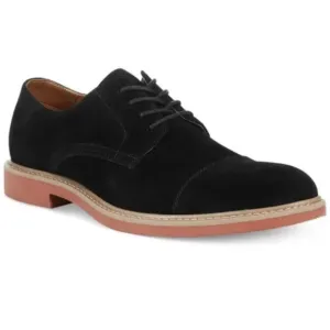 Alfani Owen Derby Oxfords Size 9.5M Cap Toe Lace Up Dress Shoes Black Felt NWB