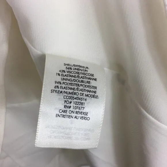 Alice   Olivia Palmira Sleeveless Ruffle White Mini Dress Size 14