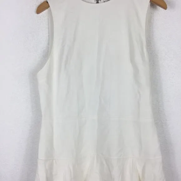 Alice   Olivia Palmira Sleeveless Ruffle White Mini Dress Size 14
