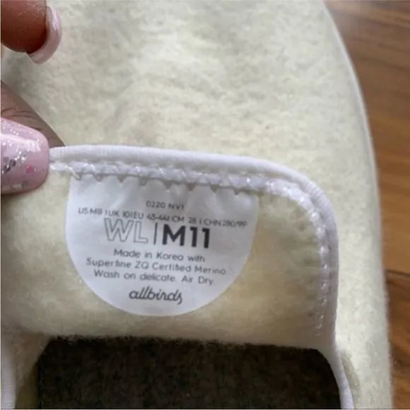 Allbirds mens‎ slip on  cream loafers 11