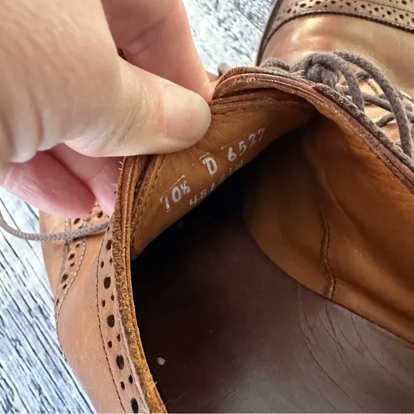 Allen Edmond Sanford Leather Cap Toe Derby Oxfords in Walnut