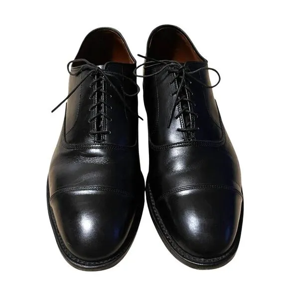 Allen Edmonds 10 Park Avenue Cap Toe Oxfords Lace Up LUXURY Dress Shoes Black