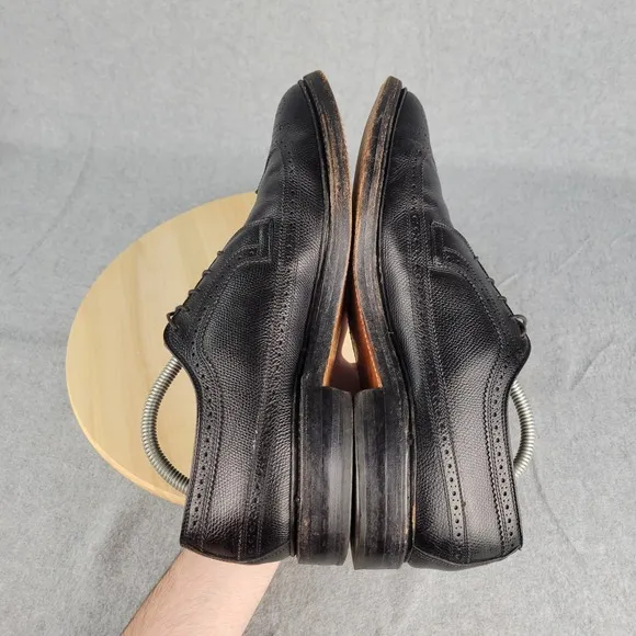 Allen Edmonds 9117 MacNeil 10.5 AA Longwing Blucher Oxfords Wingtip Black Shoes
