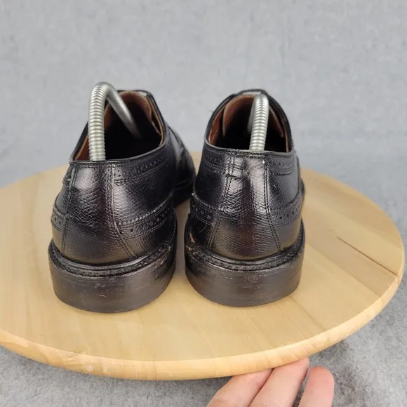 Allen Edmonds 9117 MacNeil 10.5 AA Longwing Blucher Oxfords Wingtip Black Shoes