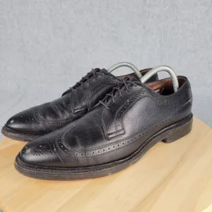 Allen Edmonds 9117 MacNeil 10.5 AA Longwing Blucher Oxfords Wingtip Black Shoes