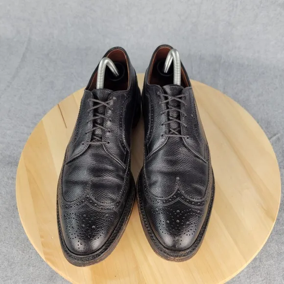Allen Edmonds 9117 MacNeil 10.5 AA Longwing Blucher Oxfords Wingtip Black Shoes