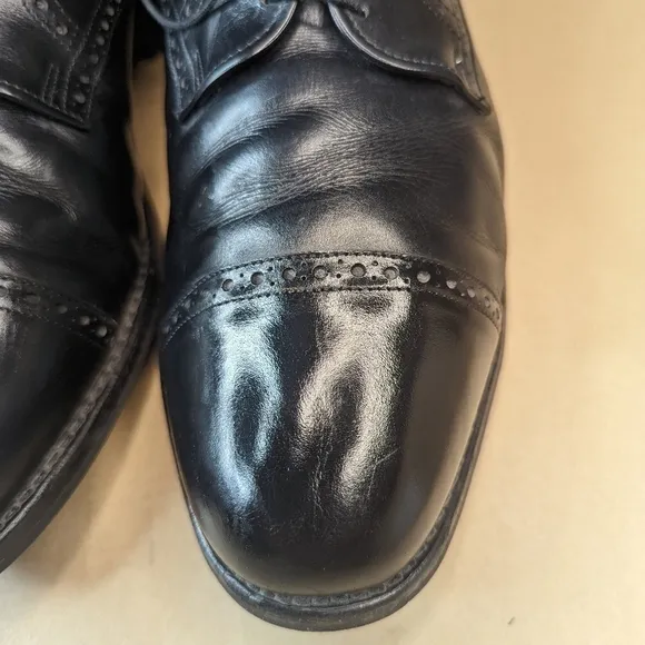 Allen Edmonds &quot;Benton&quot; Cap Toe Oxfords 3408 Men's Size 15D Black leather. Vibram