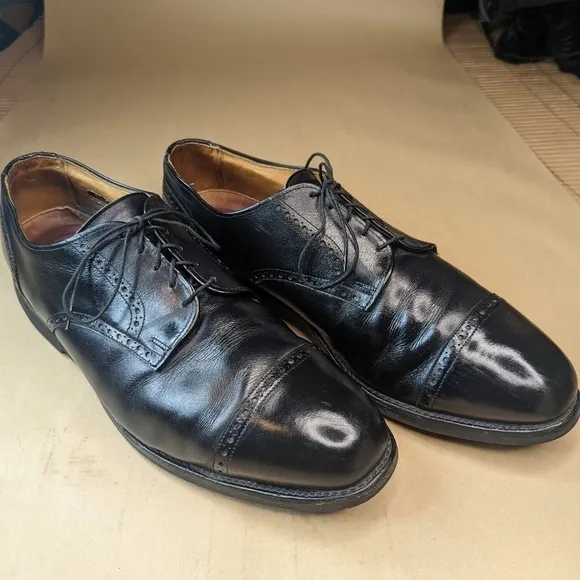 Allen Edmonds &quot;Benton&quot; Cap Toe Oxfords 3408 Men's Size 15D Black leather. Vibram
