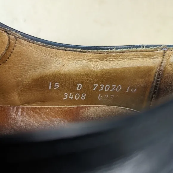 Allen Edmonds &quot;Benton&quot; Cap Toe Oxfords 3408 Men's Size 15D Black leather. Vibram