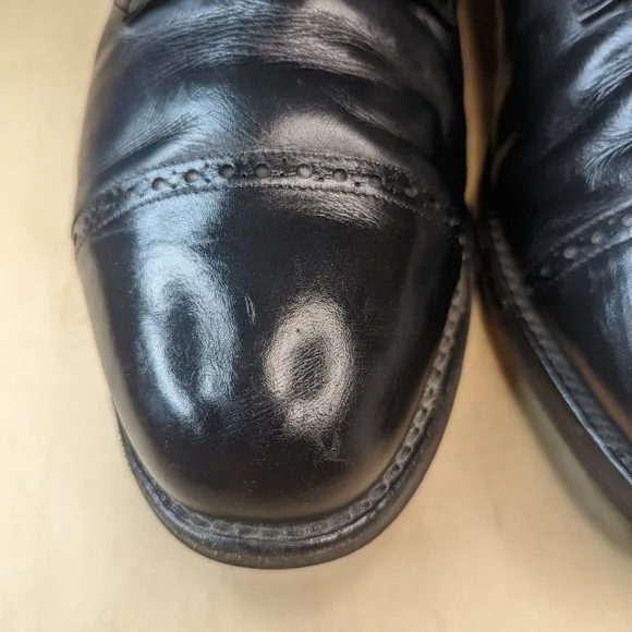 Allen Edmonds &quot;Benton&quot; Cap Toe Oxfords 3408 Men's Size 15D Black leather. Vibram