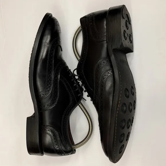 Allen Edmonds  &quot;MCALLISTER&quot; Wingtip Oxfords Sz 8 D Black DAINITE SOLES (394N)